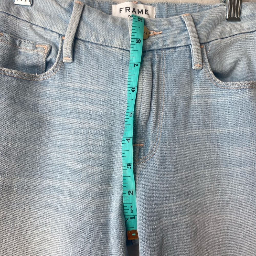 Frame Le Crop Mini Boot Denim Blue Light Wash Jeans ~ Size 24 - Picture 7 of 12